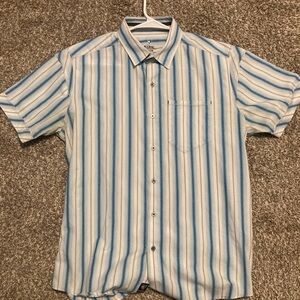 Kuhl Eluxur short-sleeve button-front shirt Blue/White Medium